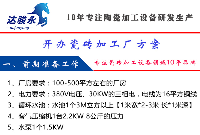 新開辦瓷磚加工廠需要哪些設(shè)備？